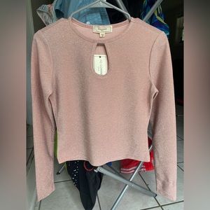 No Comment NYC Sparkly Pink Blouse, Size:M